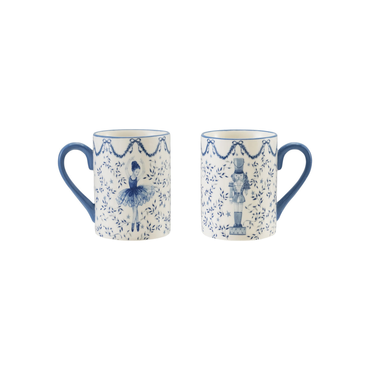 Ceramic Mug with Ballerina or  Nutcracker, 2 Styles