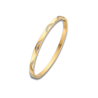 Wave Cz Hinge Bangle - Sydney