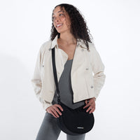 Mina | Medium Crossbody Bag - Raven Black
