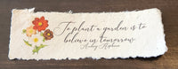Nature Inspirational Quote on Handmade Paper Print