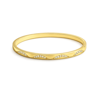 Wave Cz Hinge Bangle - Sydney