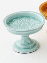 Enameled Iron Pillar Candle Holder