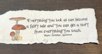 Inspirational Author Quote on Handmade Paper Print