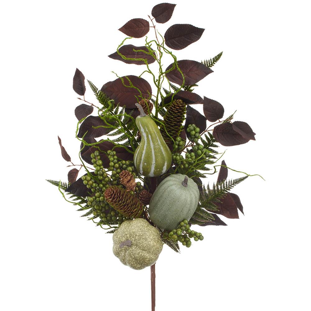 Fern Spray with Pumpkins and Berries
