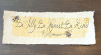 Nature Inspirational Quote on Handmade Paper Print