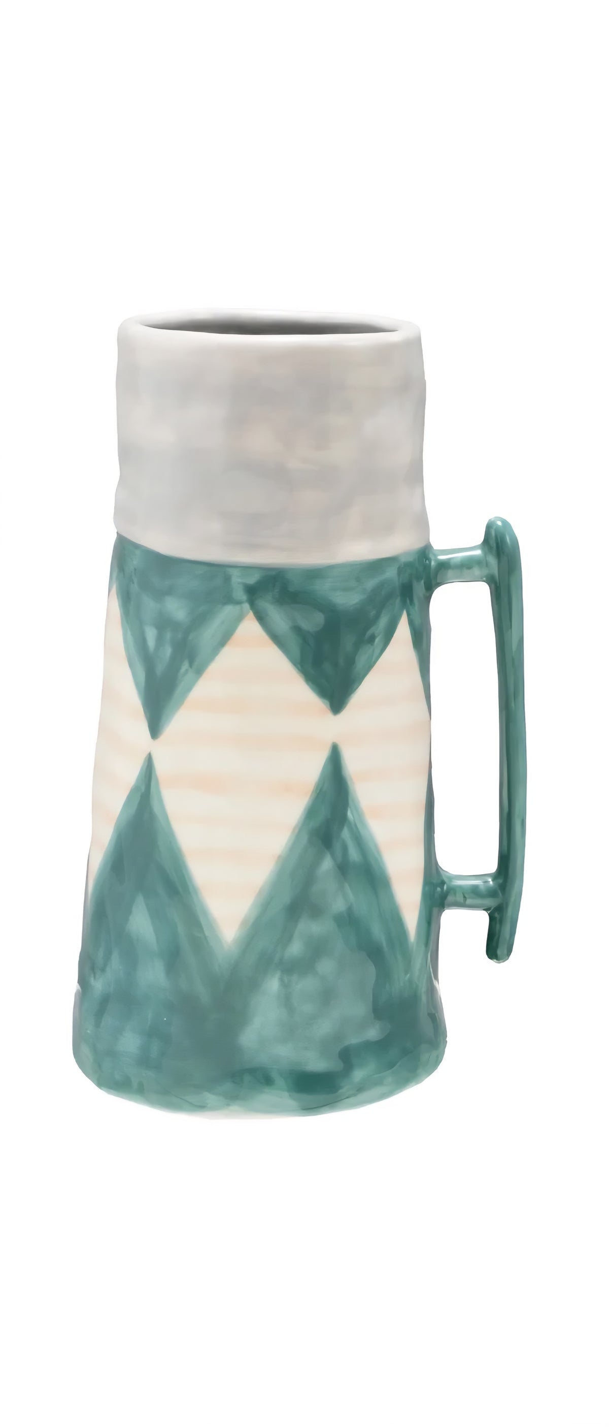 Hand-Painted Stoneware Container/Vase 46 oz, 2 Styles (Each One Will Vary)