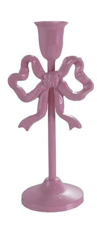 10" Cast Iron Bow Candle Holder