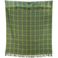 Green Tartan Throw Blanket
