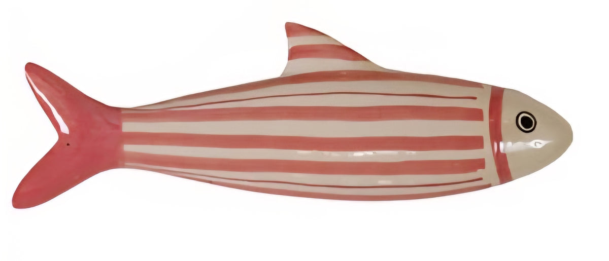 Hand-Painted Stoneware 12" Fish Wall Décor (4 Styles)