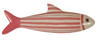 Hand-Painted Stoneware 12" Fish Wall Décor (4 Styles)