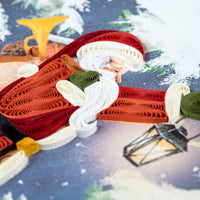 Quilled Vintage Santa Christmas Card