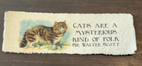 Inspirational Quote with Cat on Handmade Paper Print