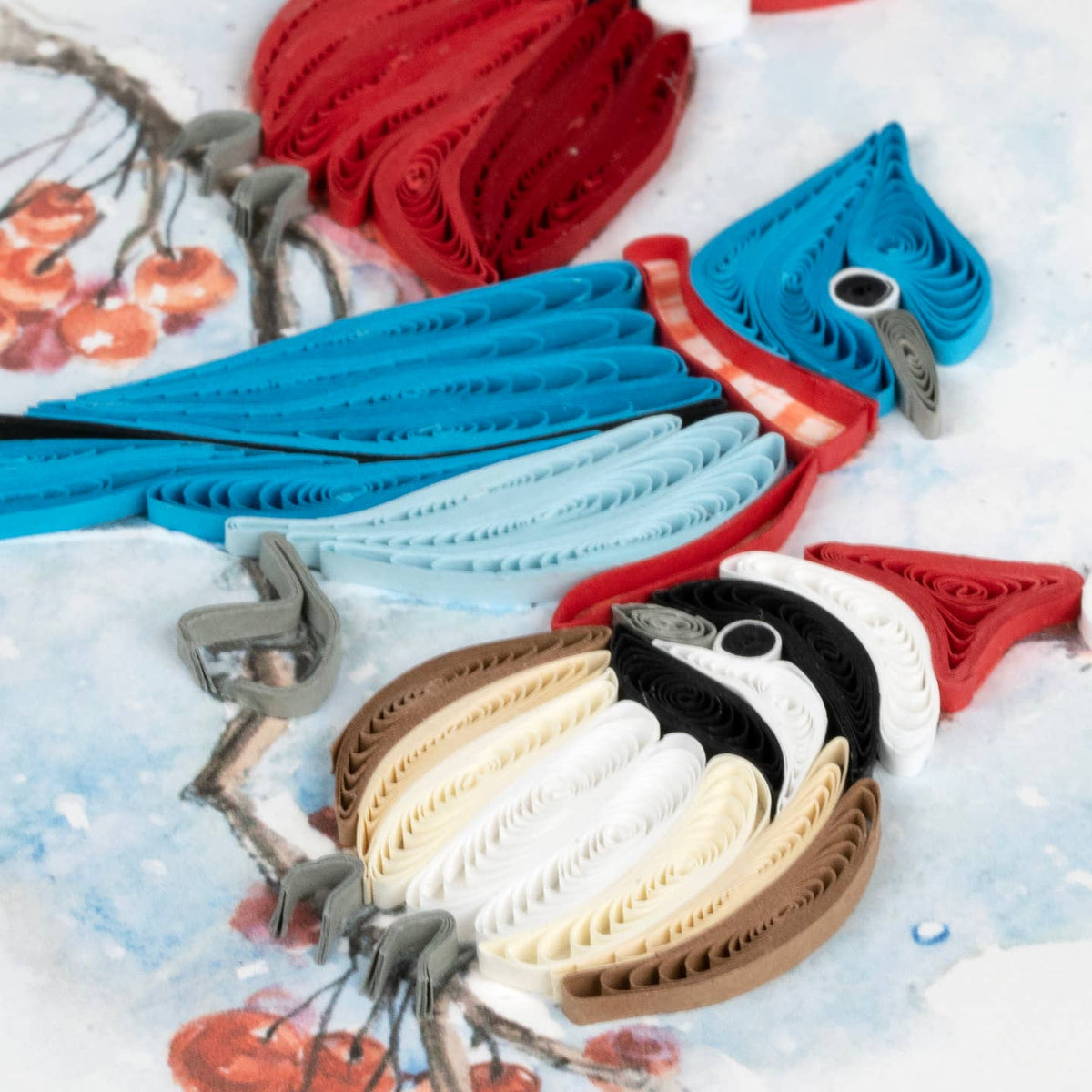 Quilled Snowbirds Greeting Card