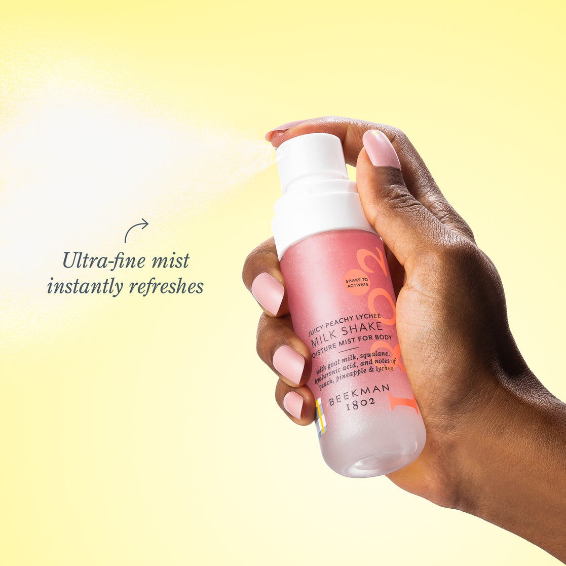 Juicy Peach Lychee Milk Shake Moisture Mist, 2oz. | Beekman 1802