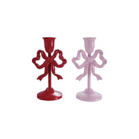 8" Cast Iron Bow Candle Holder