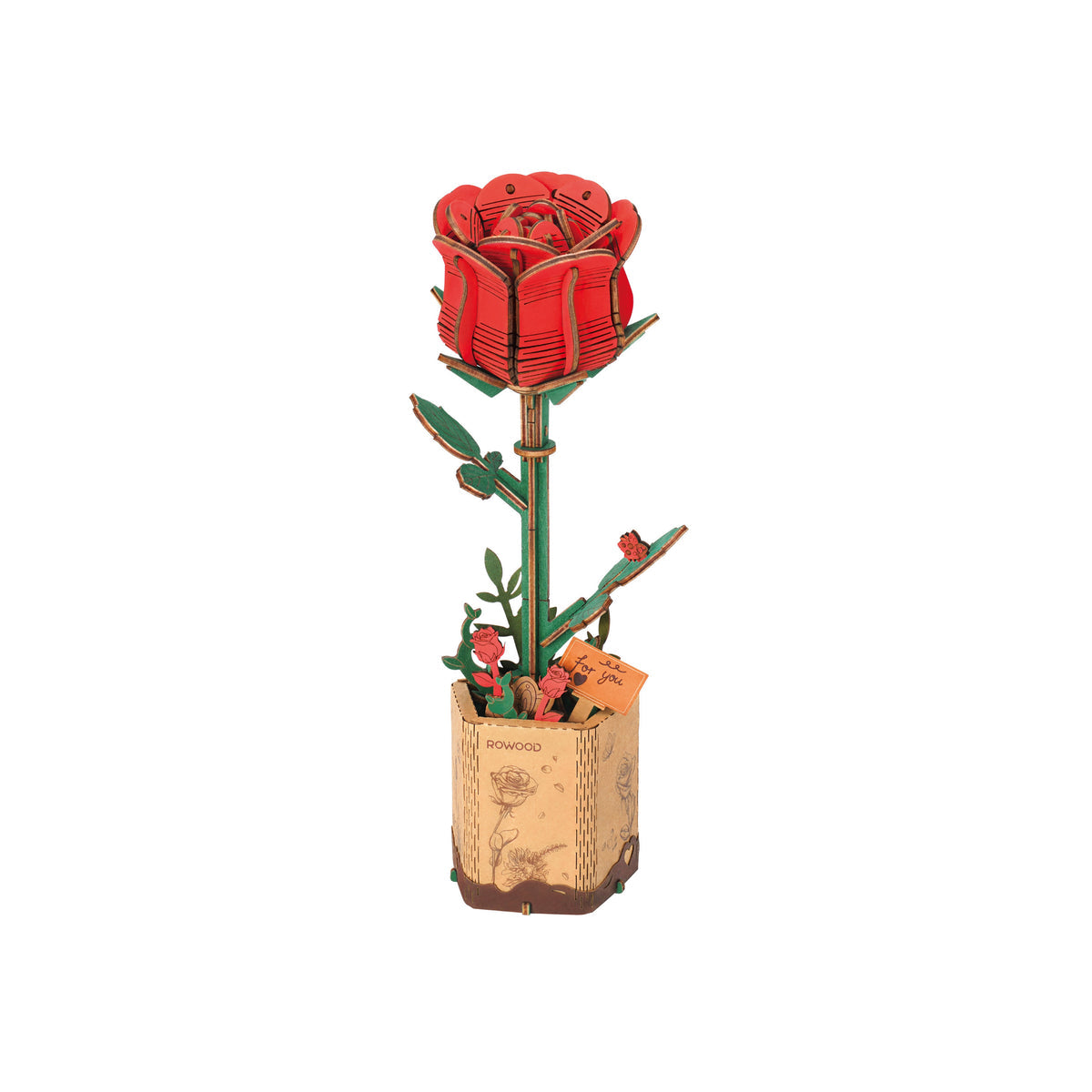 Red Rose - Wooden Puzzle | Hands Craft