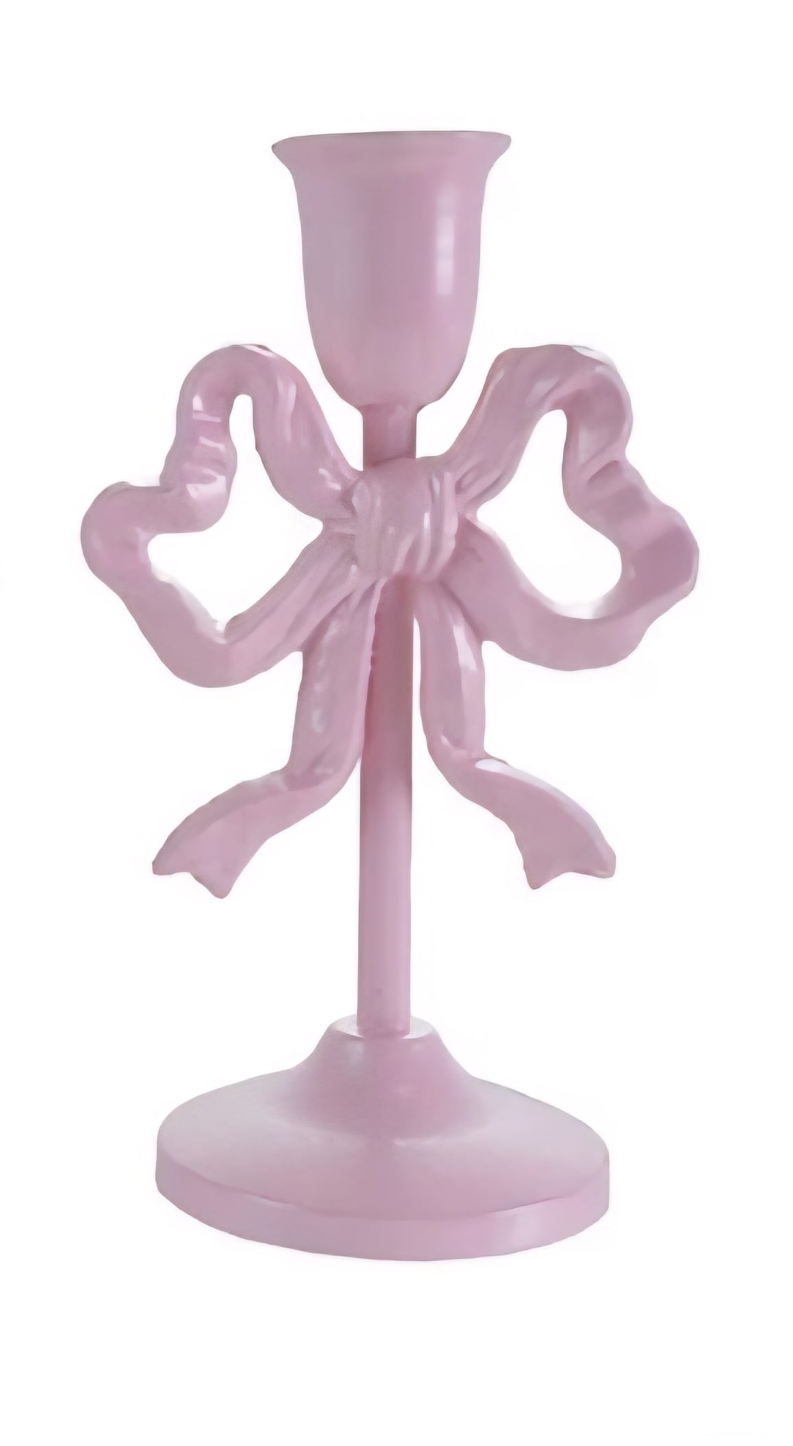8" Cast Iron Bow Candle Holder