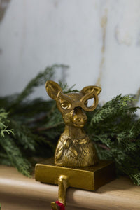 E+E Margie the Doe Antiqued Gold Stocking Holder
