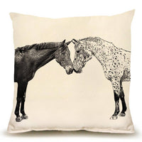 Kissing Horses Medium Pillow - Eric & Christopher