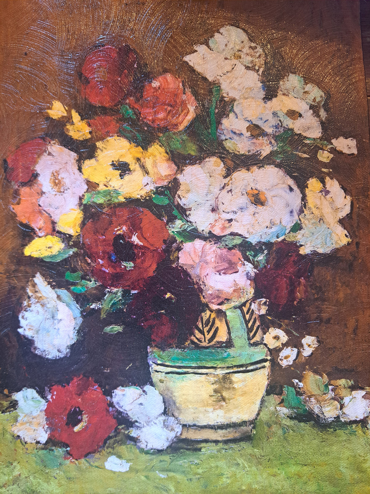 Floral on Table Artist Board 9x12