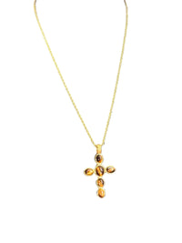 Tigereye Gemstone Cross Necklace
