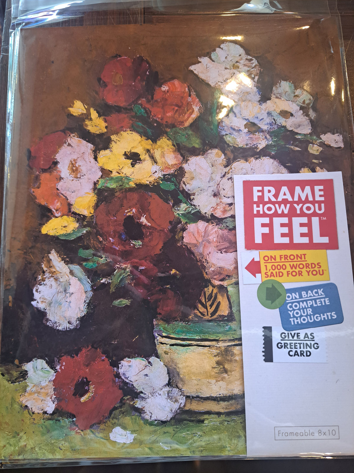 "Floral on Table' Artist Card on board 50025