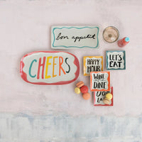 Stoneware Dish with Culinary Sayings