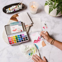 Tropical Florals Watercolor Painting Kit