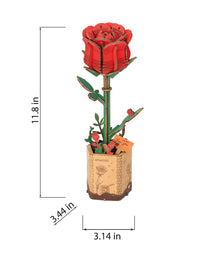 Red Rose - Wooden Puzzle | Hands Craft