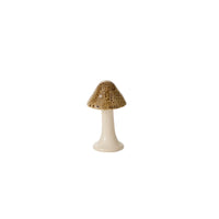 Ceramic Speckled Mushroom Figurine