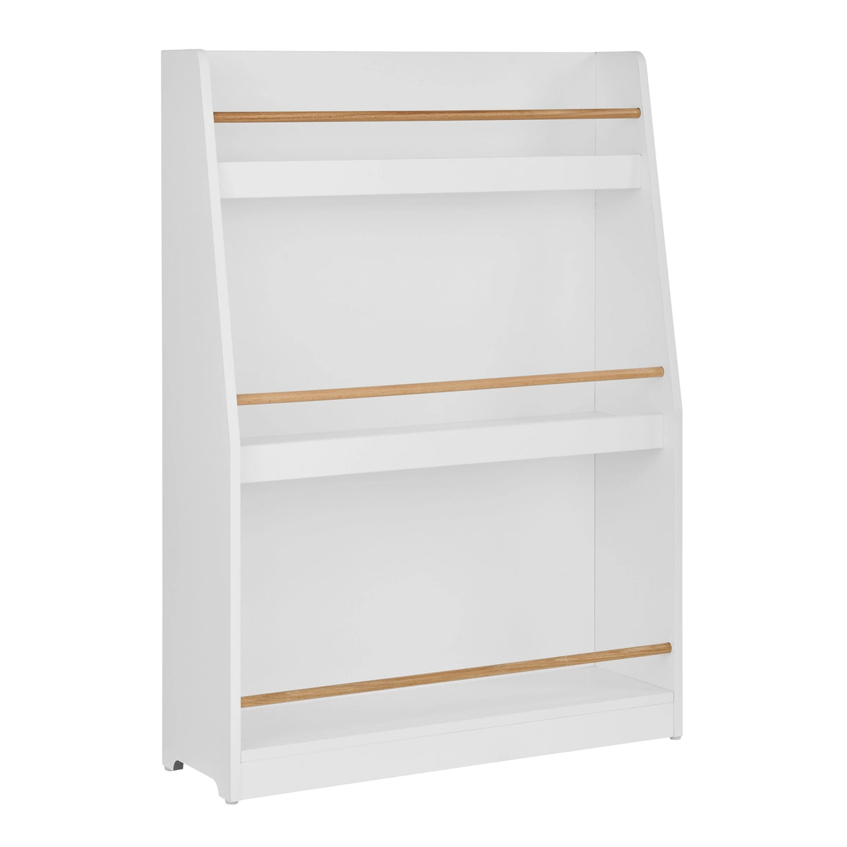 Steiner White 3-Tier Kids Freestanding Bookcase with Rods | Danya B.