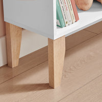 Steiner White Dollhouse Kids Bookshelf with Beech Legs | Danya B.