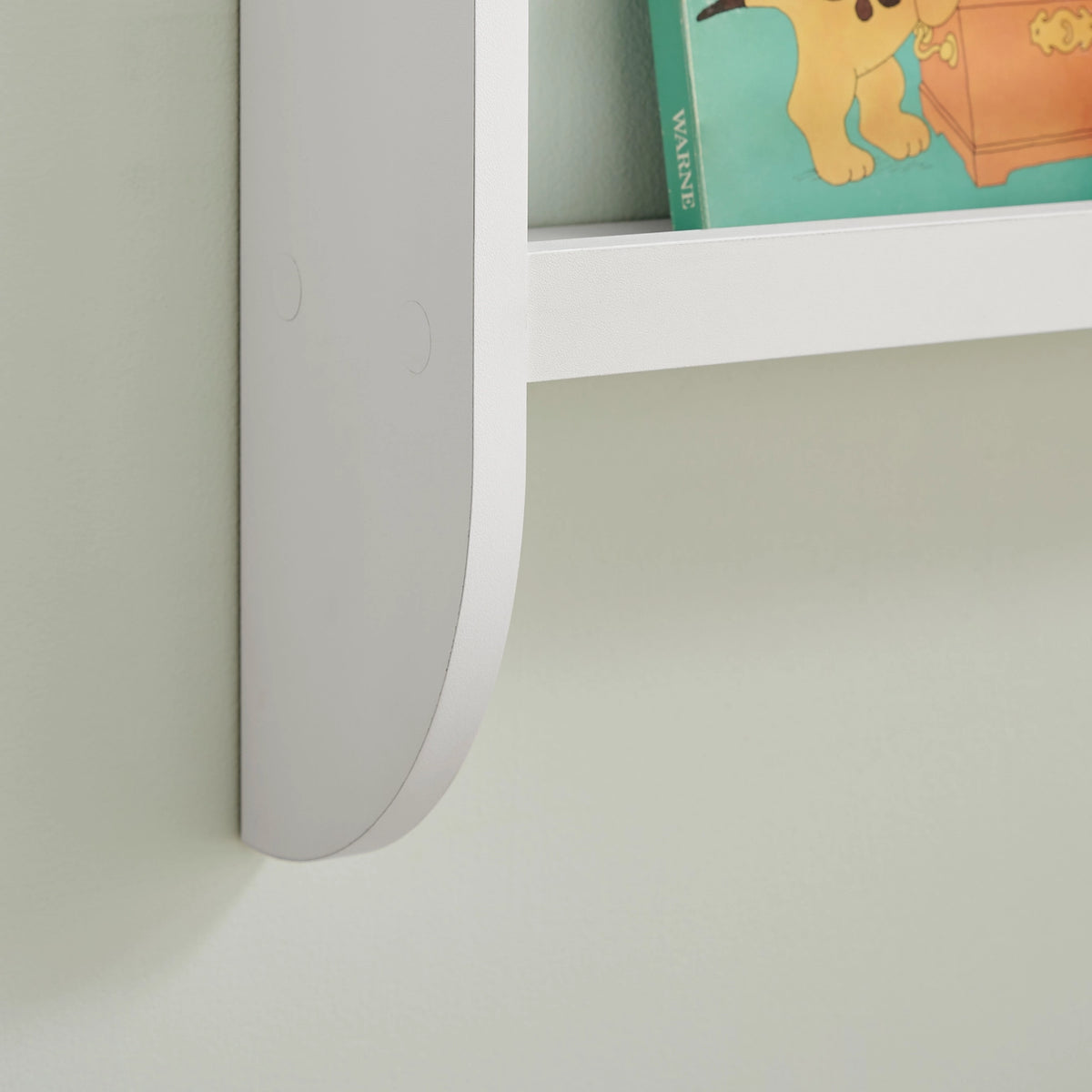 Steiner White Rounded 2-Tier Kids Wall-Mount Bookcase | Danya B.