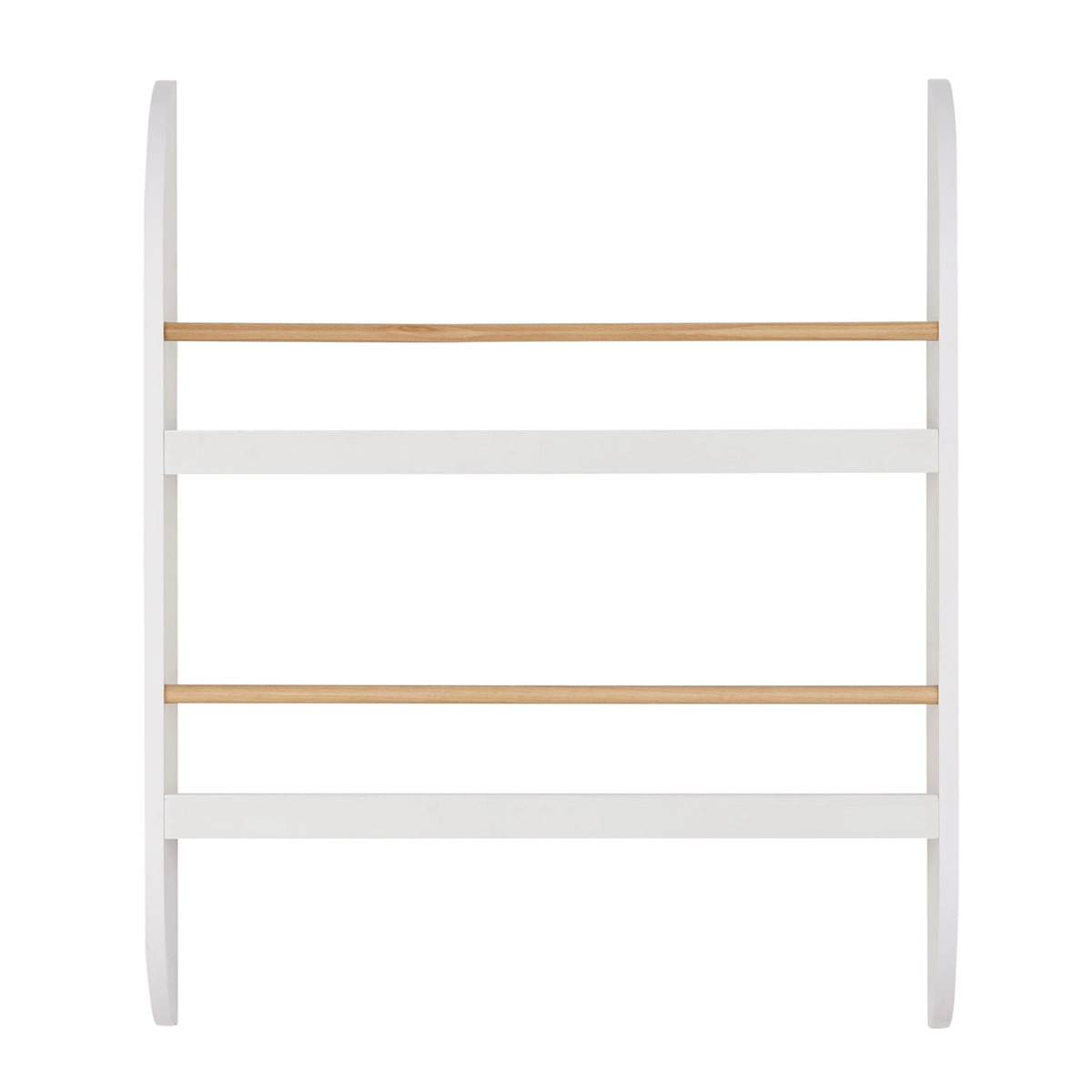 Steiner White Rounded 2-Tier Kids Wall-Mount Bookcase | Danya B.