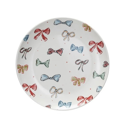 Bow Stoneware Plate - 8"