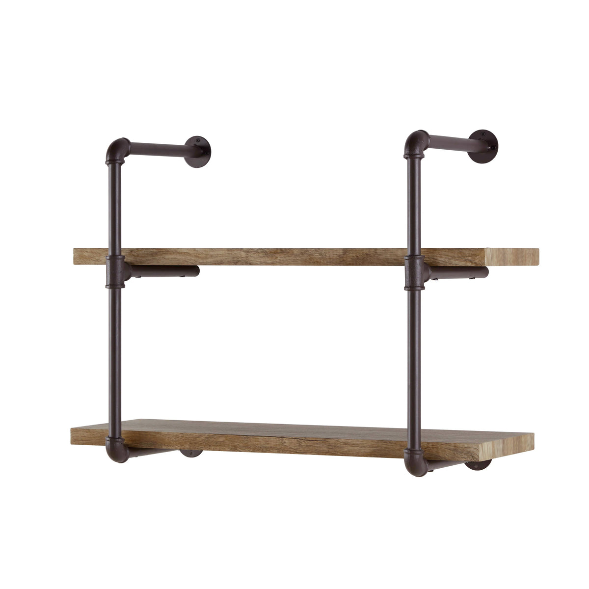 Two-Tier Industrial Pipe Wall Shelf | Danya B.