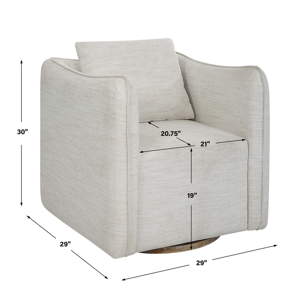 Uttermost Corben Swivel Chair