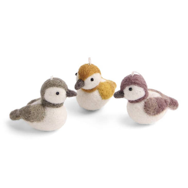 Hand Felted Sparrow- Set of 3