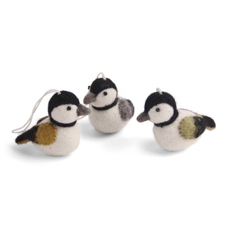 Hand Felted Sparrow- Set of 3