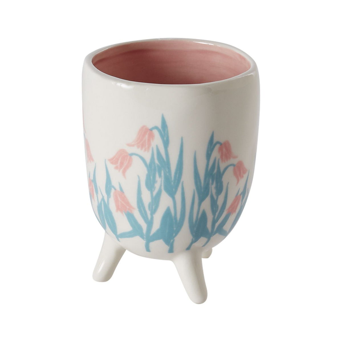 Floral Footed Pot