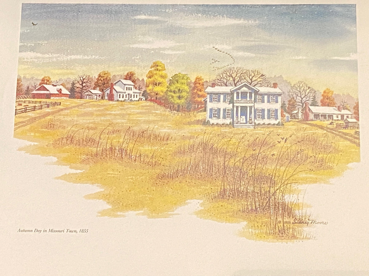 "Autumn Day in Missouri Town" Sidney Moore Print