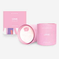 Jill & Ally Love Crystal Manifestation Candle - Rose Scented with Rose Quartz