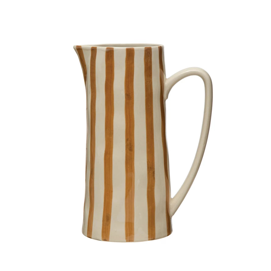 Handpainted Stoneware Pitcher