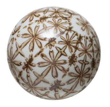 Hand-Painted Stoneware Orb