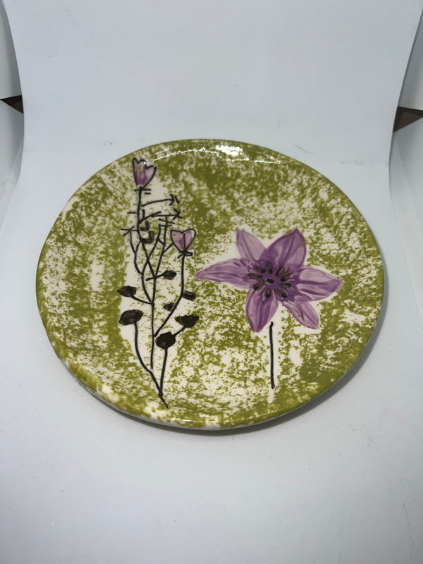 Handpainted Floral Plate