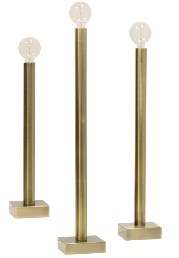 Stunning Brass Stand Table Lamps, 3 sizes