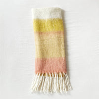 Patina Vie Mohair Throw Blanket w/ Fringe