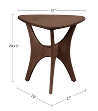 Triangular Wood Side Table