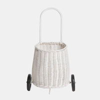 Pastel Whicker Luggy Basket w/ Wheels